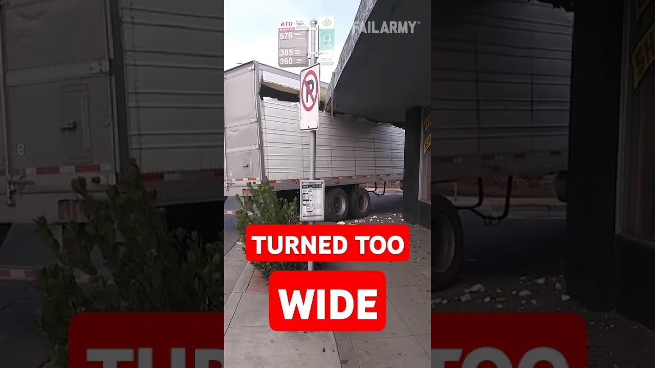 Truck Driver turns too wide and this happens. How would you do this differently? We’ve all done this