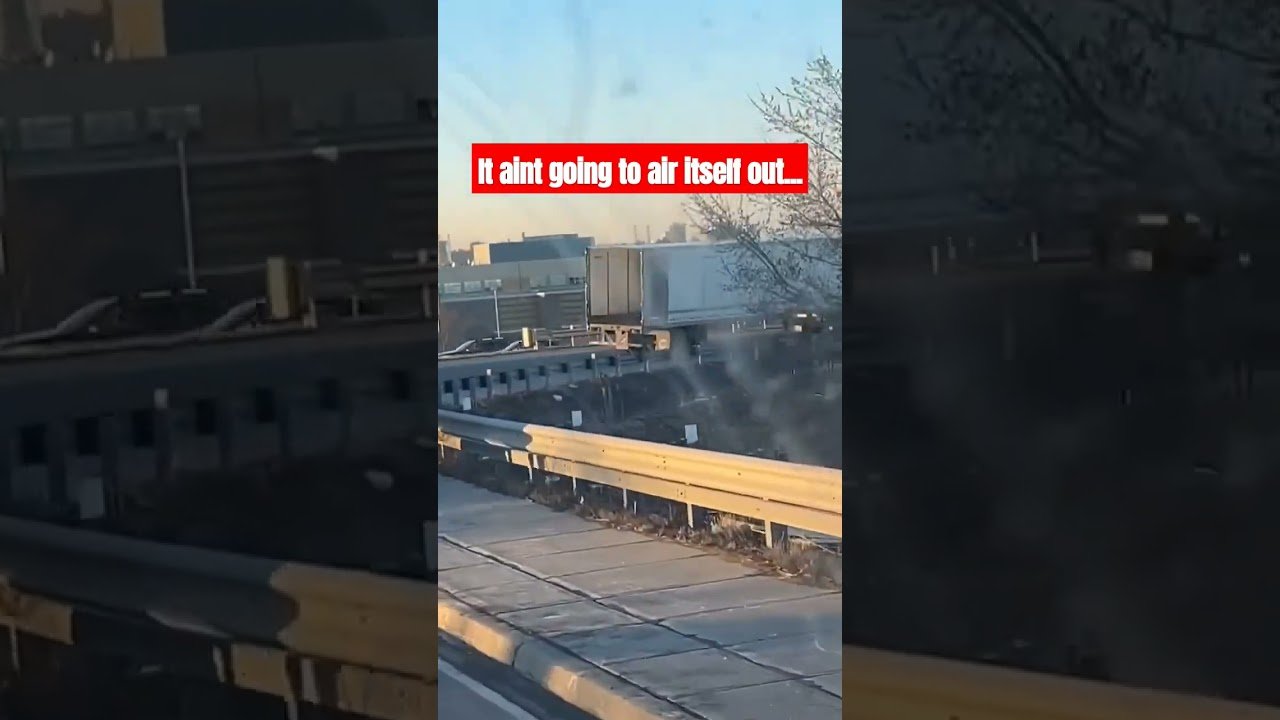 Trucker Airs Out his Semi Trailer HIS OWN WAY. Nobody likes a stinky trailer. This driver is smart.