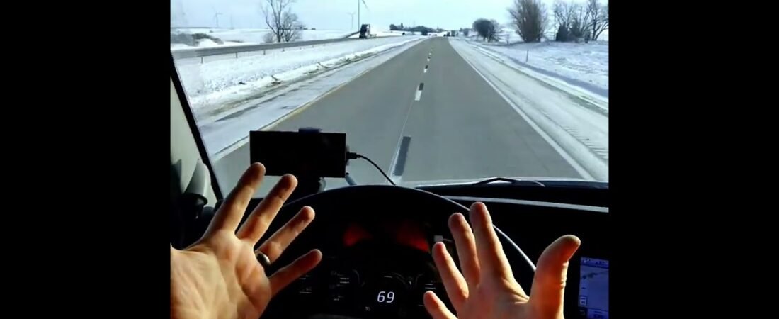 Trucker Driving After the BLIZZARD Burried Middle America under 6 feet of Cold Snow and Ice!(4)