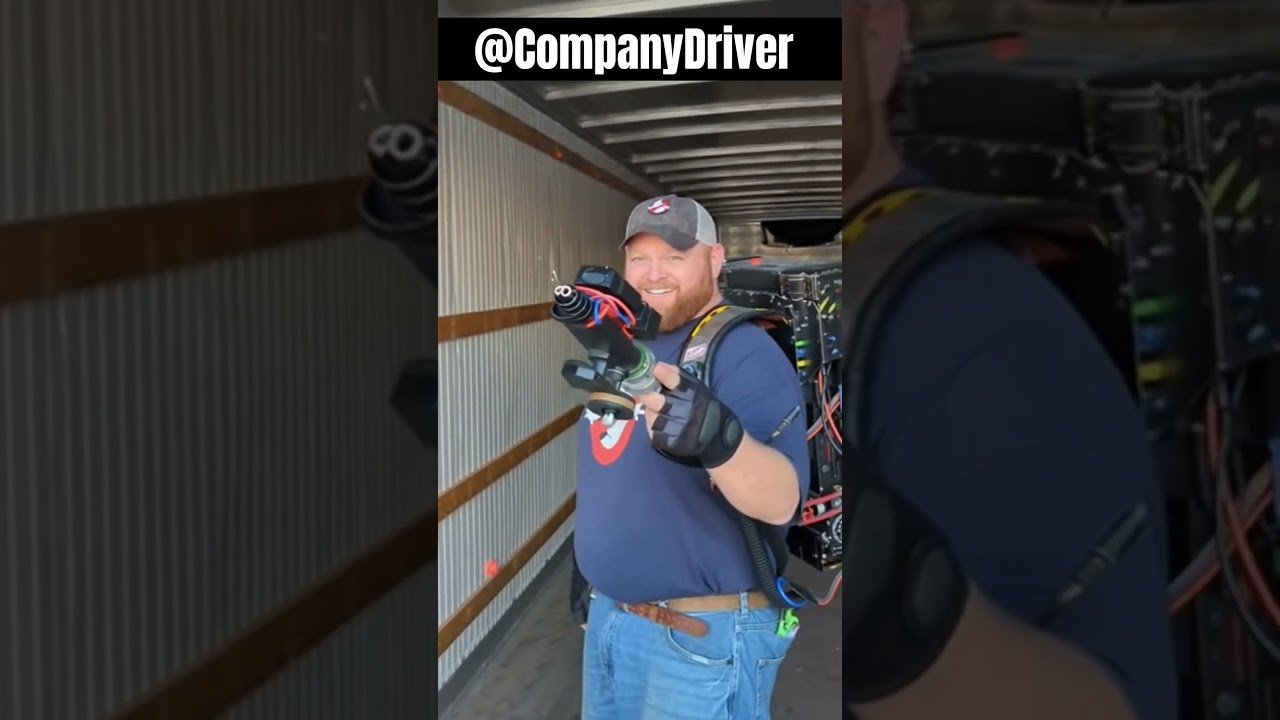 Trucker Makes Homemade PROTON PACK from Ghostbusters and uses it to get fired from his job.