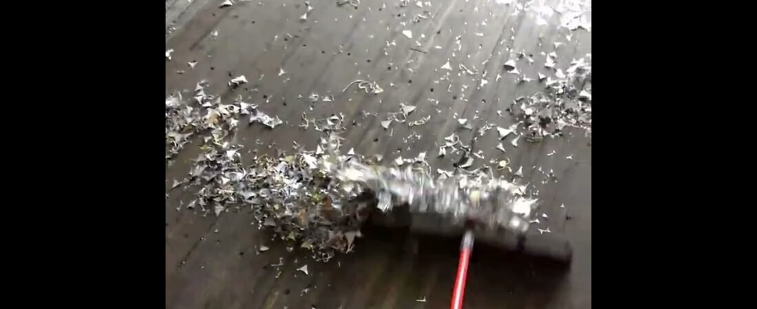 Trucker Sings Les Miserables while sweeping out his trailer. Hauling Glitter never felt so messy.