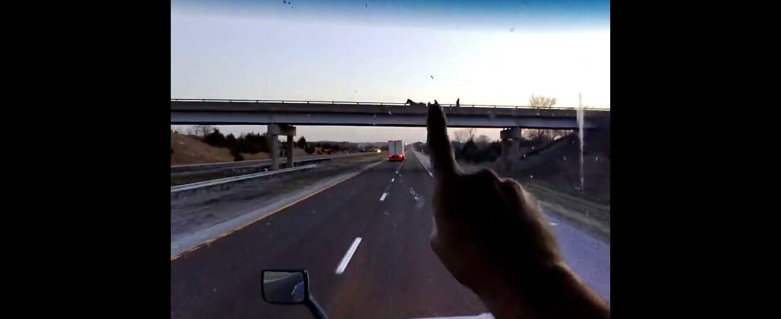 Trucker Spots Real Amish People With Horses and buggies on the highway in Missouri.