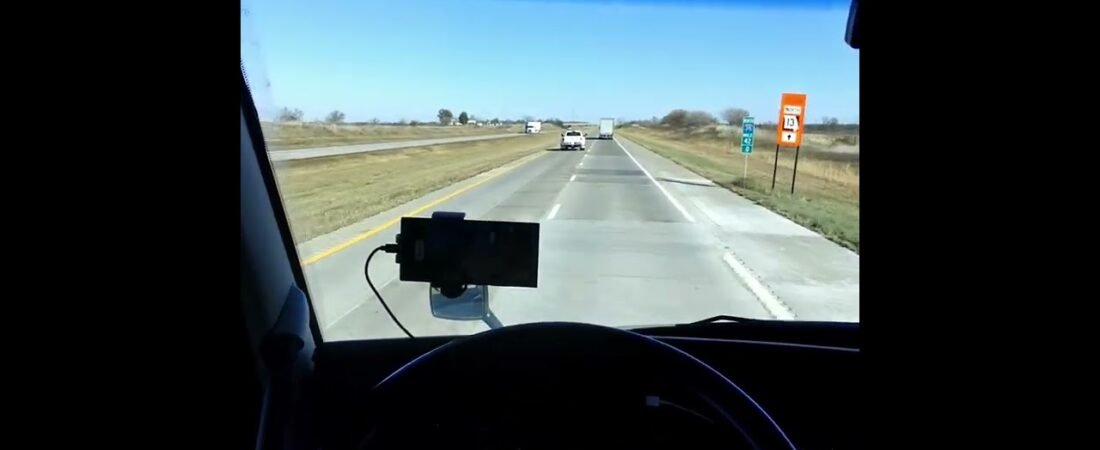 Trucker Swerves to Narrowly Avoid Hitting Man on Busy Highway during rush hour.