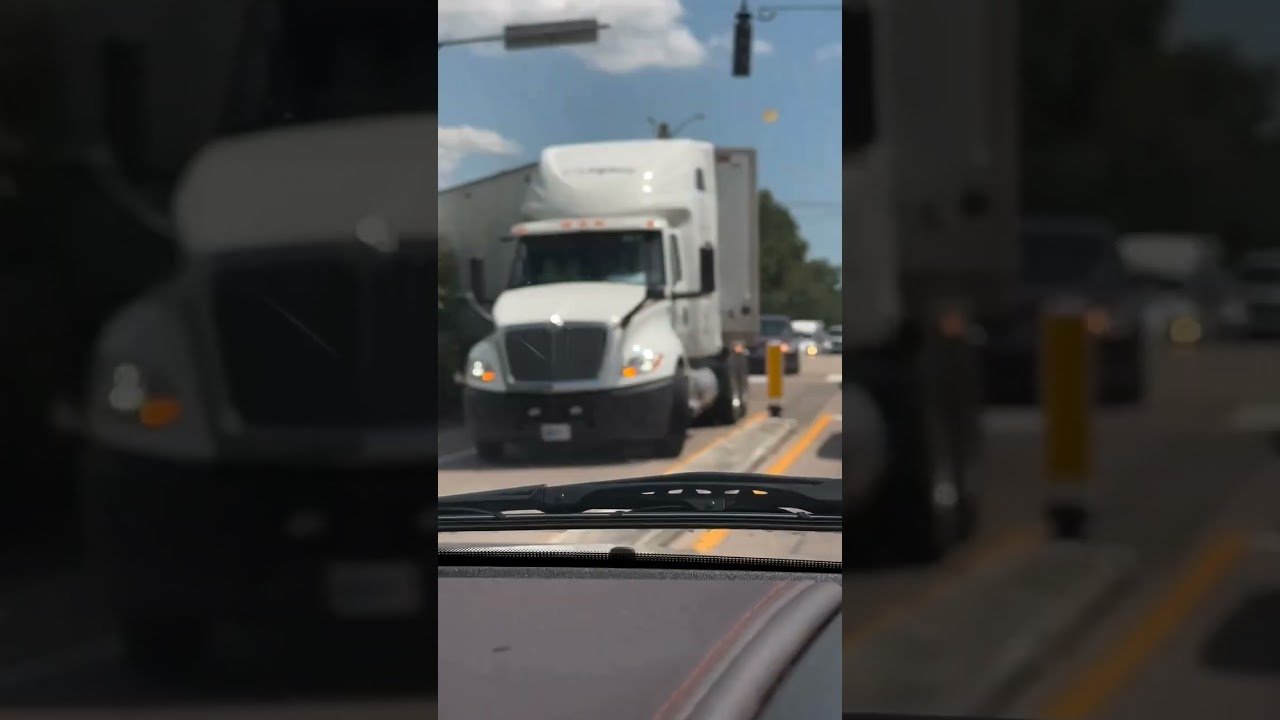 Trucker Takes Corner Too Sharp, then this happens. Always swing wide,  or this will happen.