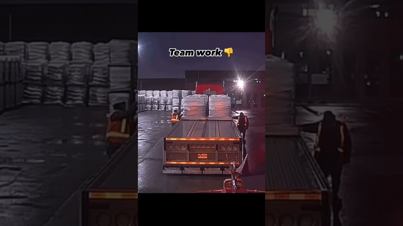 Trucker Team Work ALWAYS Gets the job done fast and safely.