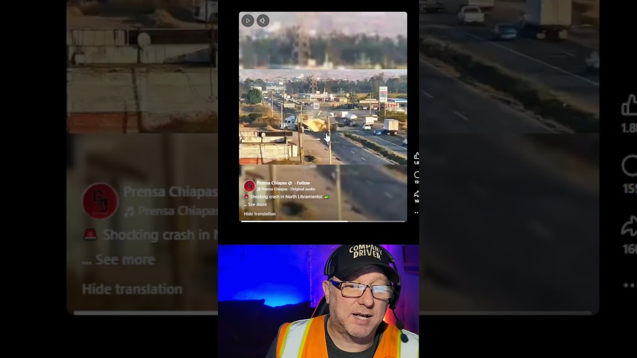 Trucker Uturn turns into a trucker pileup