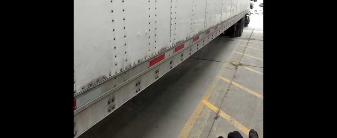 Trucker demonstrates how to use a Trailer Lock rather than a Trailer chock. There’s a difference.