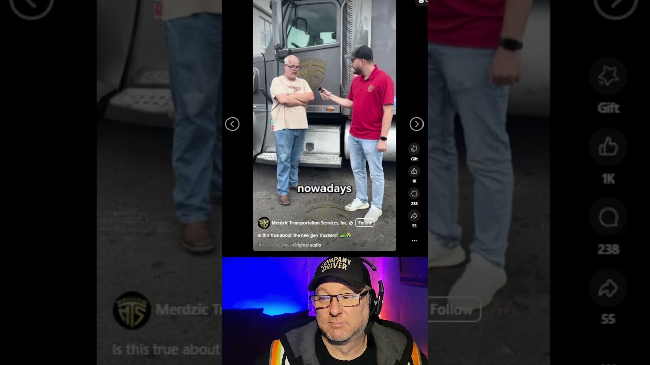 Trucker goes off an ALL new truck drivers
