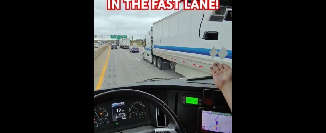 Trucker hogs the FAST LANE on the highway, but nobody seems to mind but the KARENS on YouTube.
