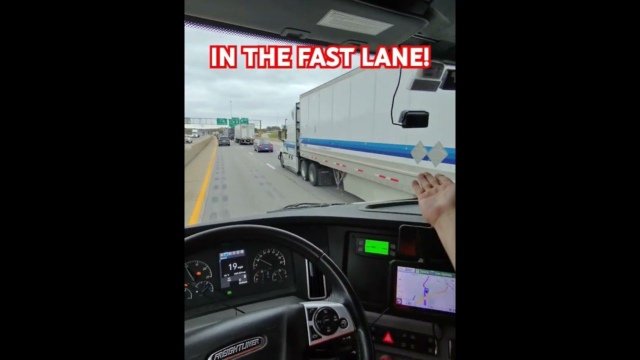 Trucker hogs the FAST LANE on the highway, but nobody seems to mind but the KARENS on YouTube.