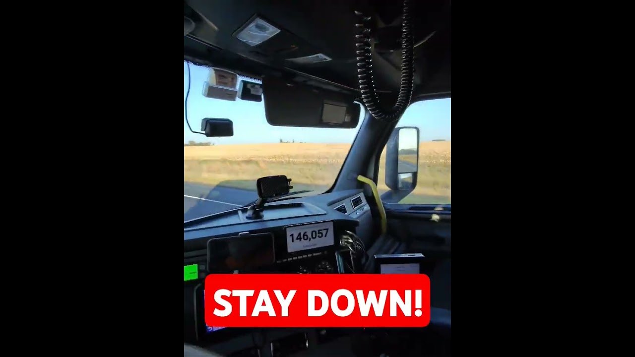 Trucker takes you on a wild ride through a real police shootout on the highway