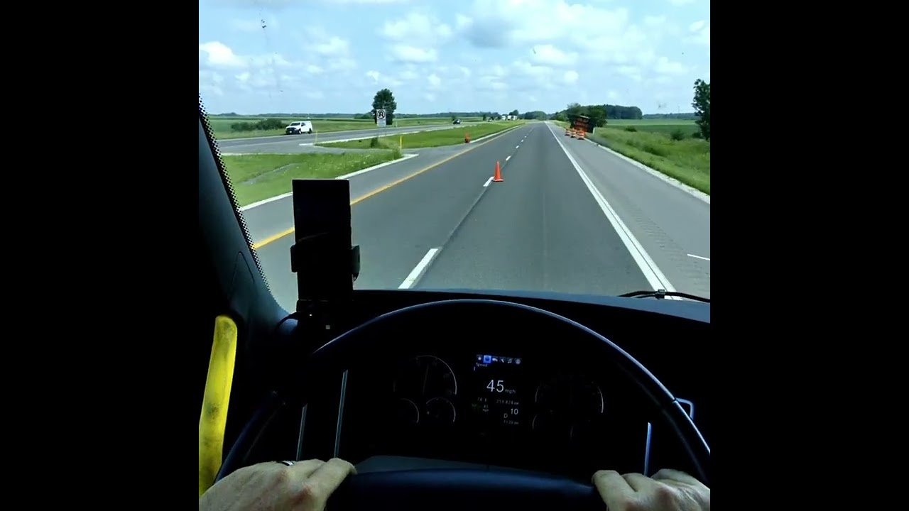 Truckers racing down the highway. I smoked them all, and they are so mad. I got the jump on them.