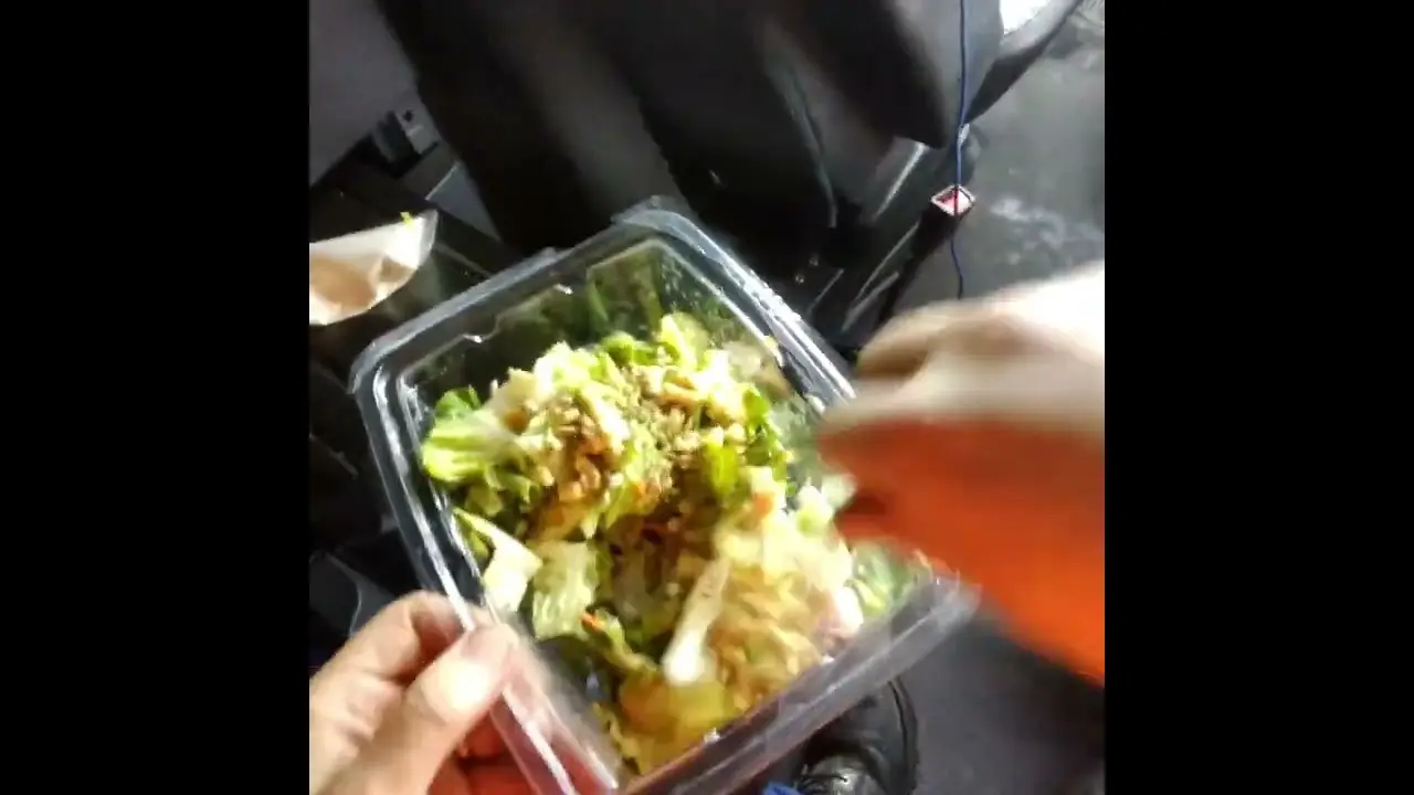 Trucking POV eating dinner inside his Big Rig. Could you do this each night out on the road? (1)