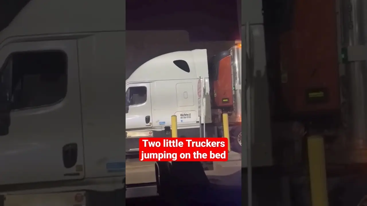 Two little truckers jumping on the bed. You know the rest. Oh, they aren’t jumping? Then what’s up?