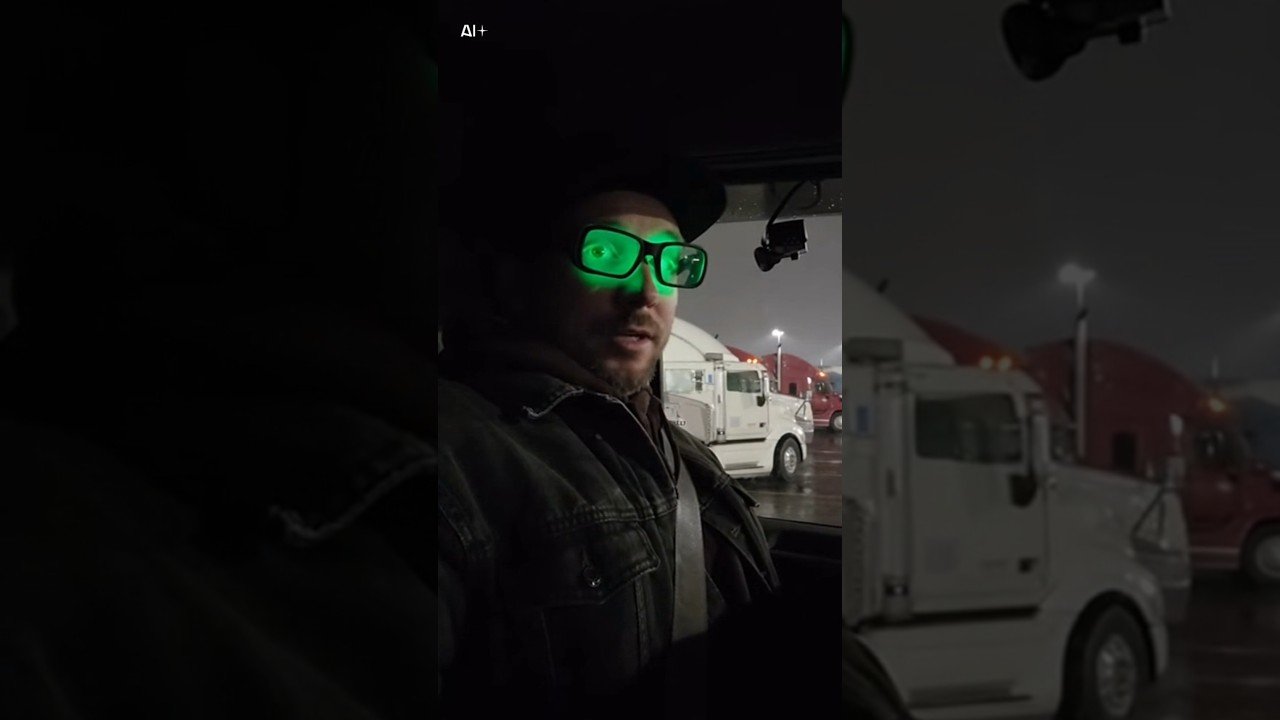 Using NIGHT VISION at the truckstop is so creepy!