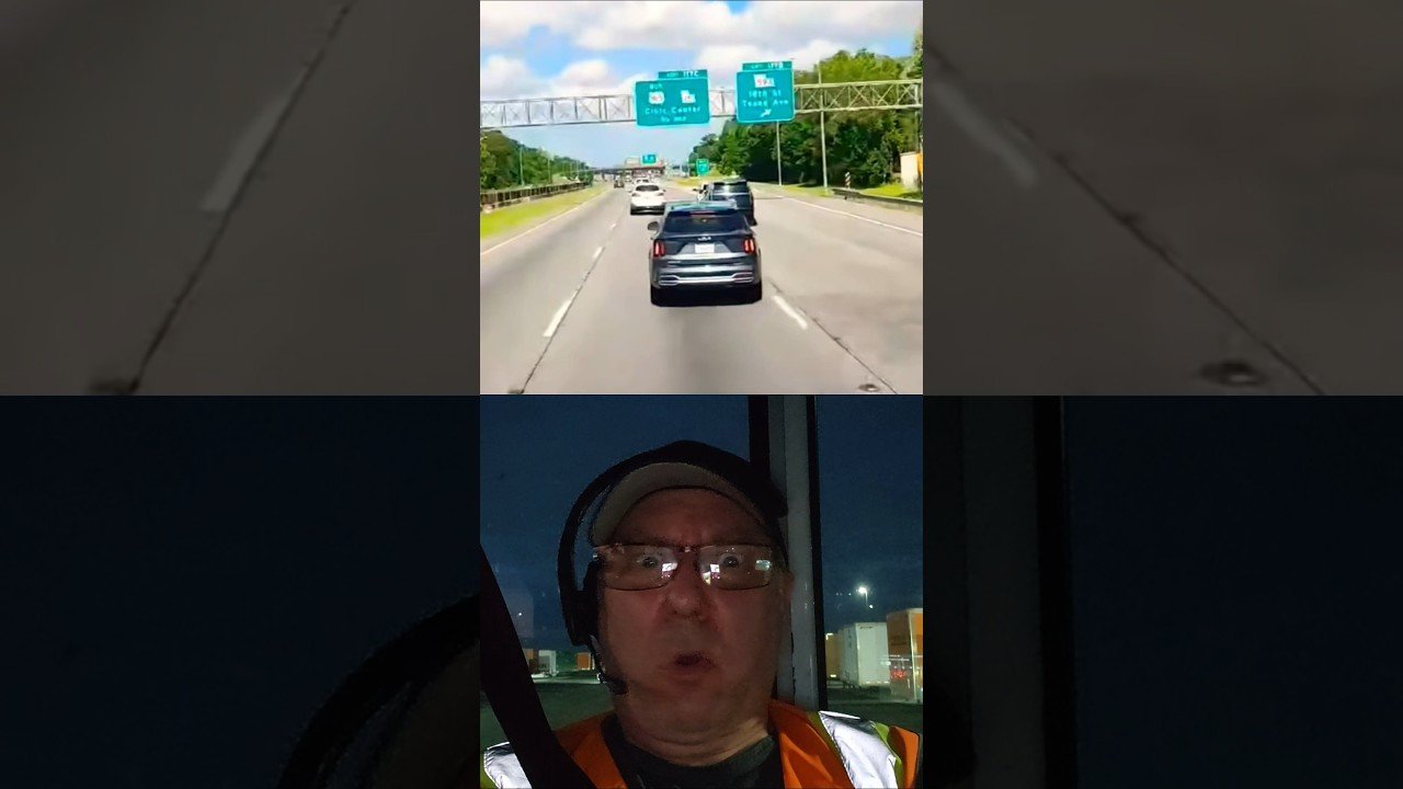 WE ALMOST LOST A DRIVER TODAY BY A CAR WITH NO BRAINS!