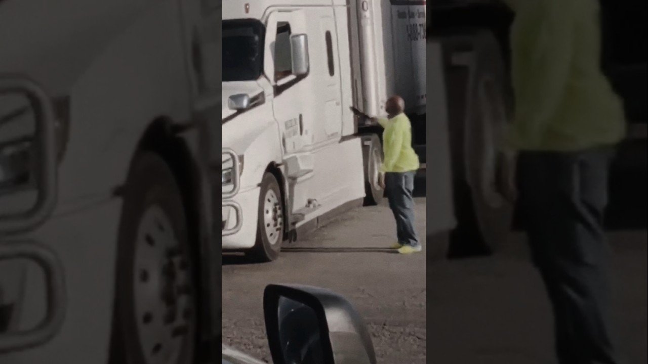 WHATS THAT TRUCKER DOING WITH A KNIFE?