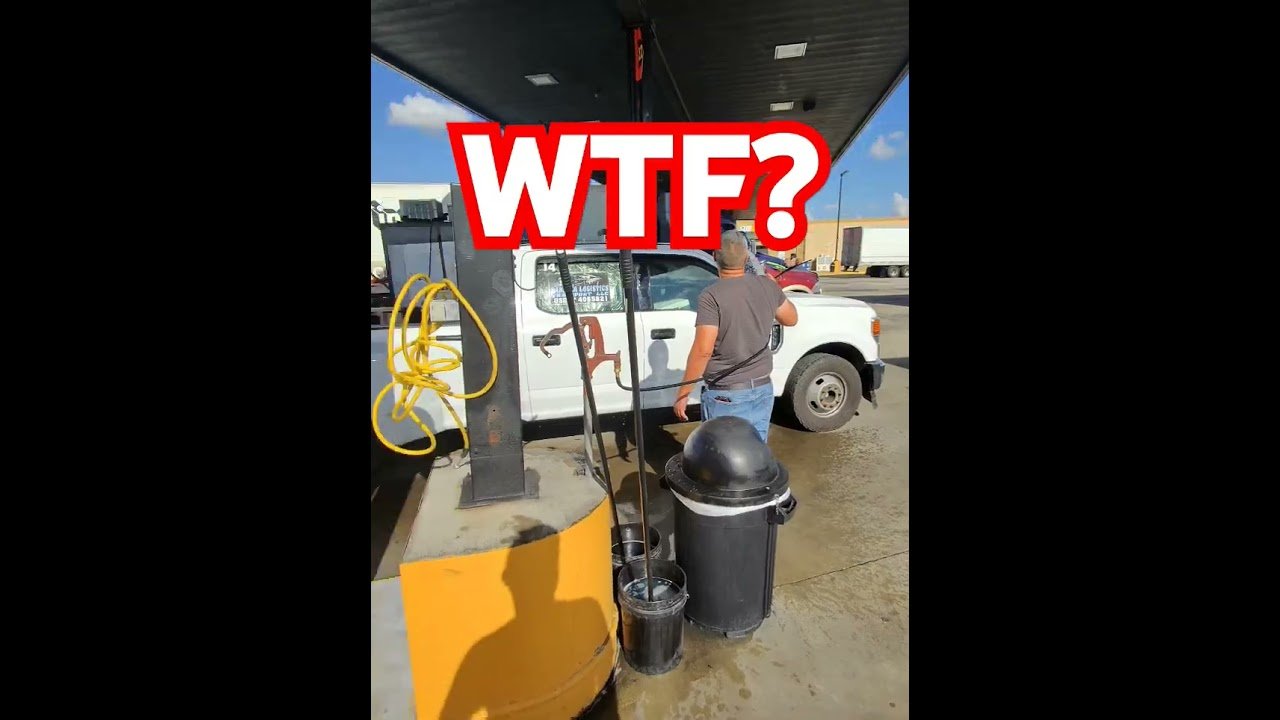 WTF is he doing at the fuel pump? Do YOU do this, too? I bet you do! #boneheadtruckers