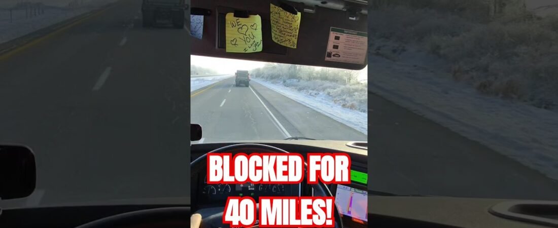 Watch this RUDE snow plow block this BIG Rig for 40 miles FOR NO REASON!
