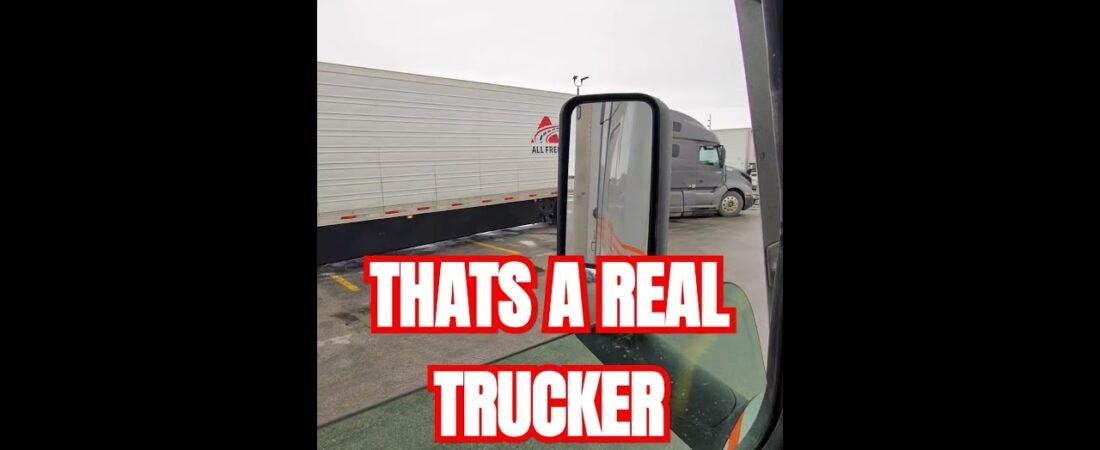 Watch this driver show you what GIVING ZERO F’S looks like. This is a REAL PRO TRUCKER.