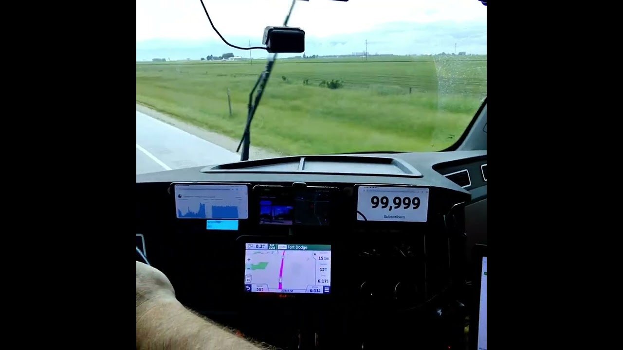 We Did It! 100K Subscribers Party! Trucker Twerks in his seat while driving and celebrating.