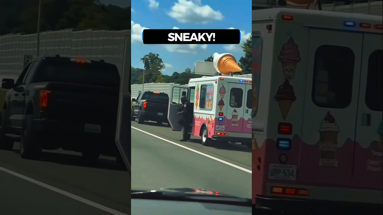 We are being HUNTED! Truckers Beware! ICE-CREAM TRUCK POLICE CAR!