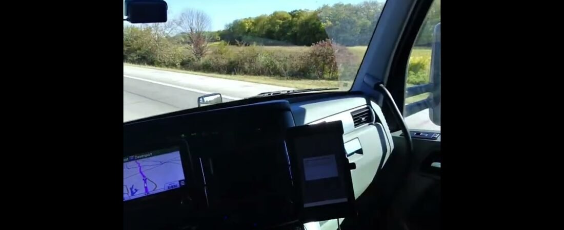 What do you do when dispatch is sending messages while you’re driving a Semi Truck down the highway.