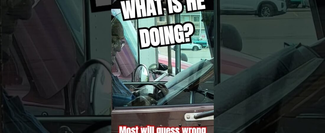 What is this trucker doing? Only OLD SCHOOL Truckers will know what this truck driver is up to.