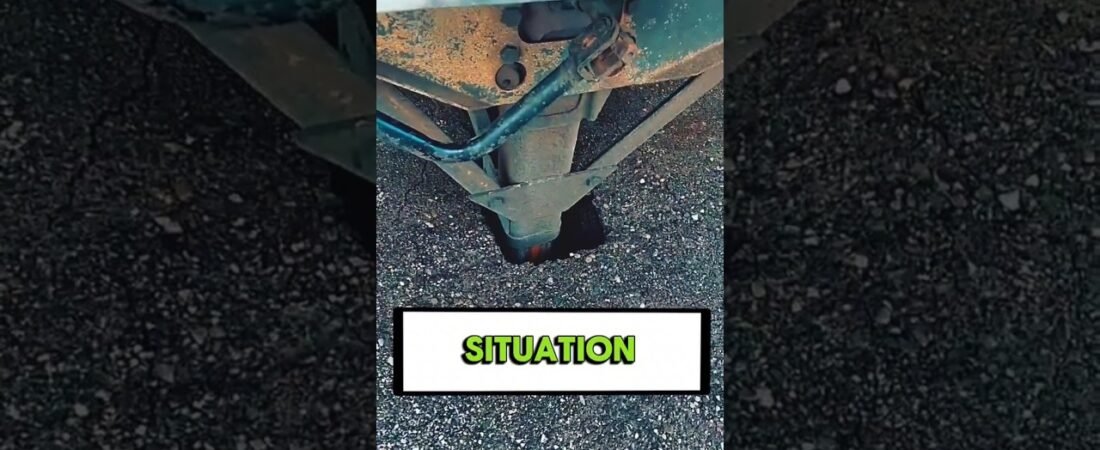 When the landing gear falls into the ground.