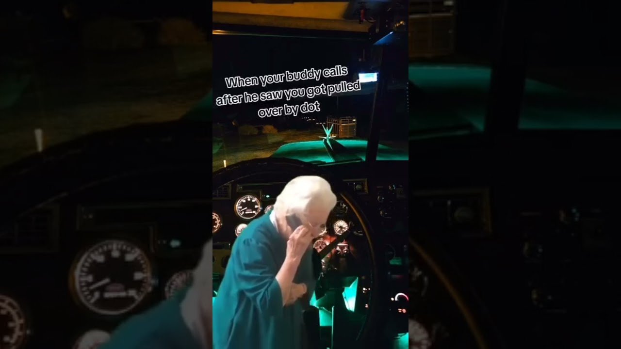 When you get pulled over by DOT but your buddy wants to talk smack while you’re being harassed