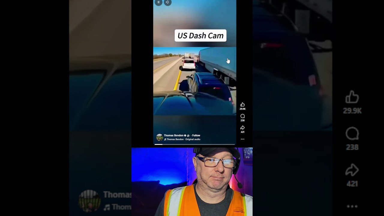 Whos at fault between the little car and the big rig