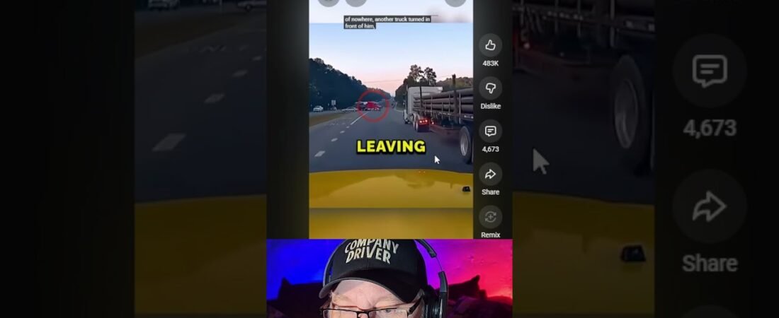 Why does this happen on the daily out here on the highways? Truckers close call.