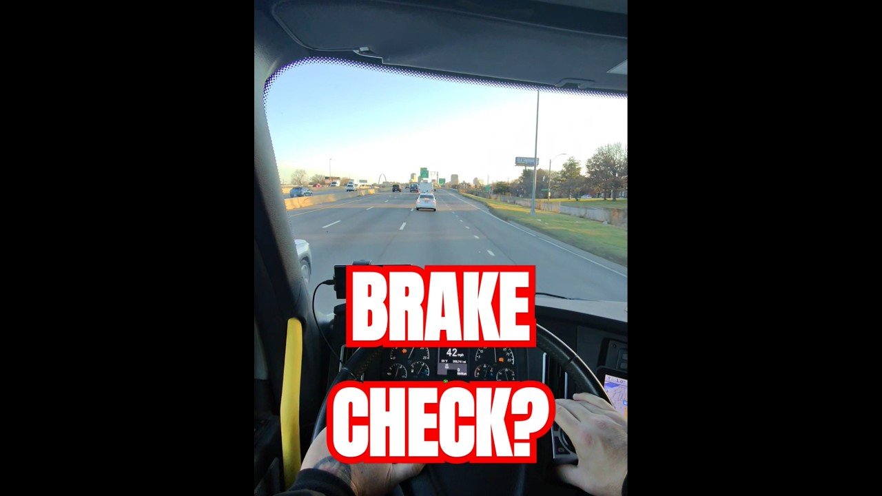 Why would this WOMAN brake check a semi truck on the highway like this?