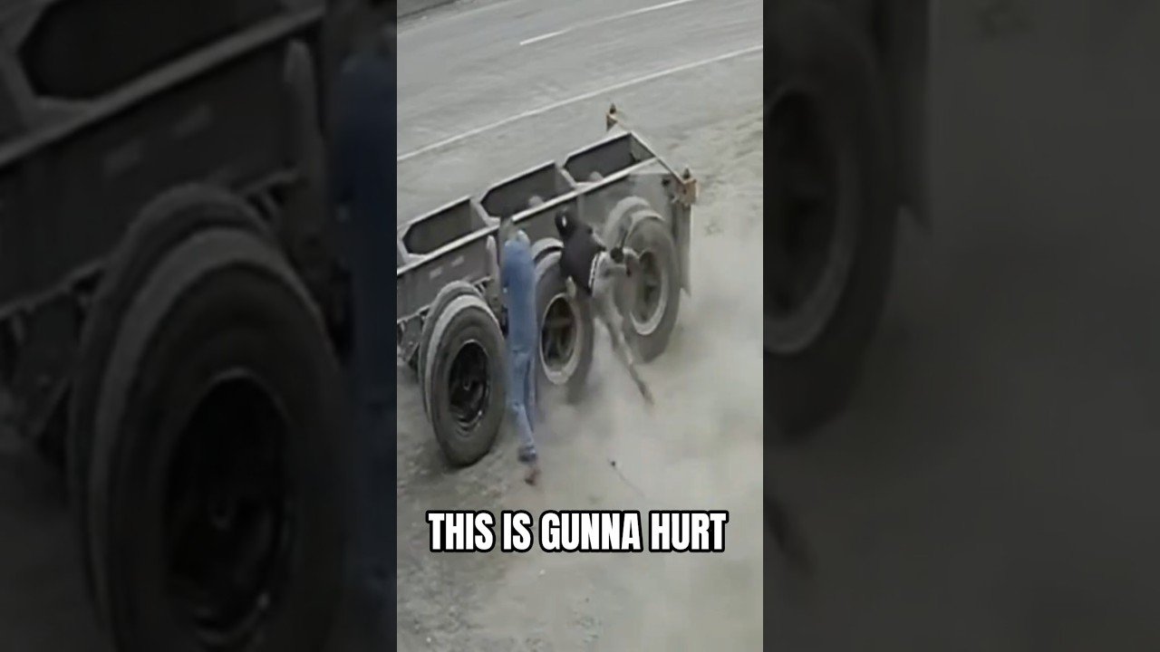 YOU KNOW IT’S GOING TO HURT THIS TRUCKER PRETTY BAD.