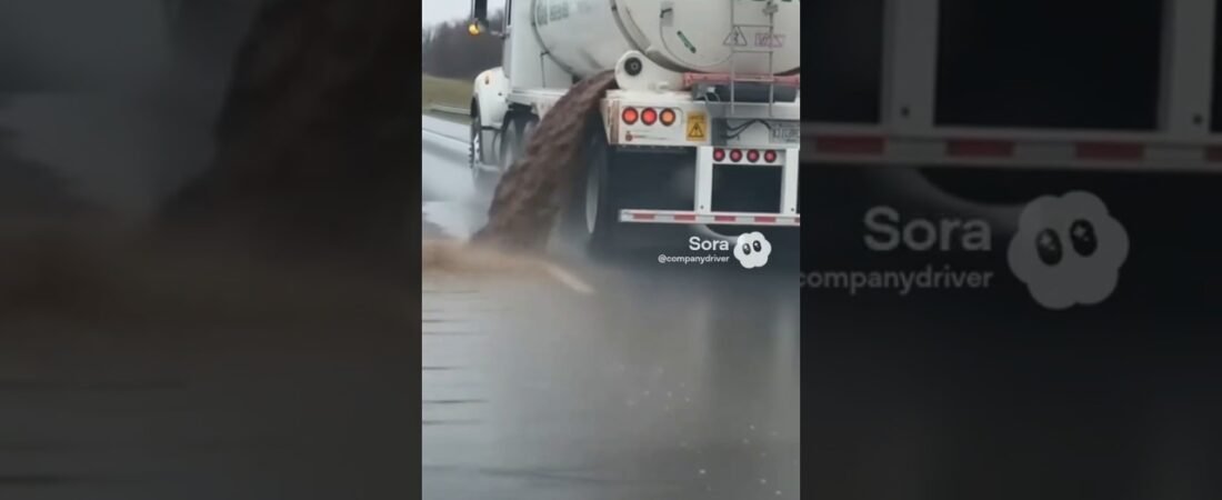 YOU WON’T BELIEVE WHAT’S LEAKING ALL OVER THE HIGHWAY.