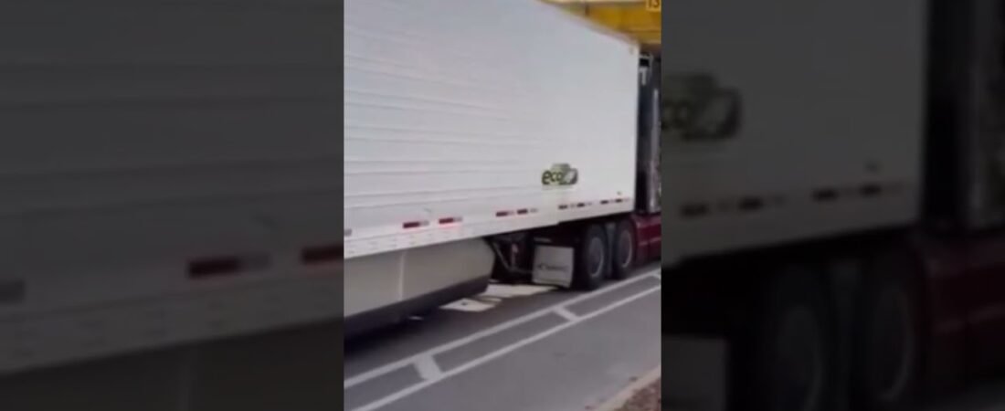 You will LOSE THIS BET! Will the Trucker hit the Low Bridge with his Big Rig or his Semi Trailer?