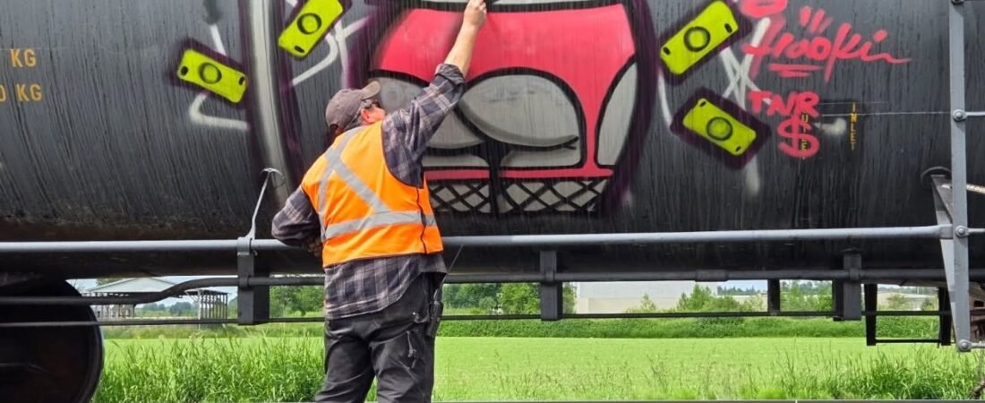 BRO WAS WAY TOO EXCITED ABOUT THIS RAIL CAR GRIFFITTI!