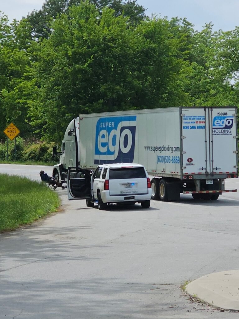 Driver knew it was going to be a while.