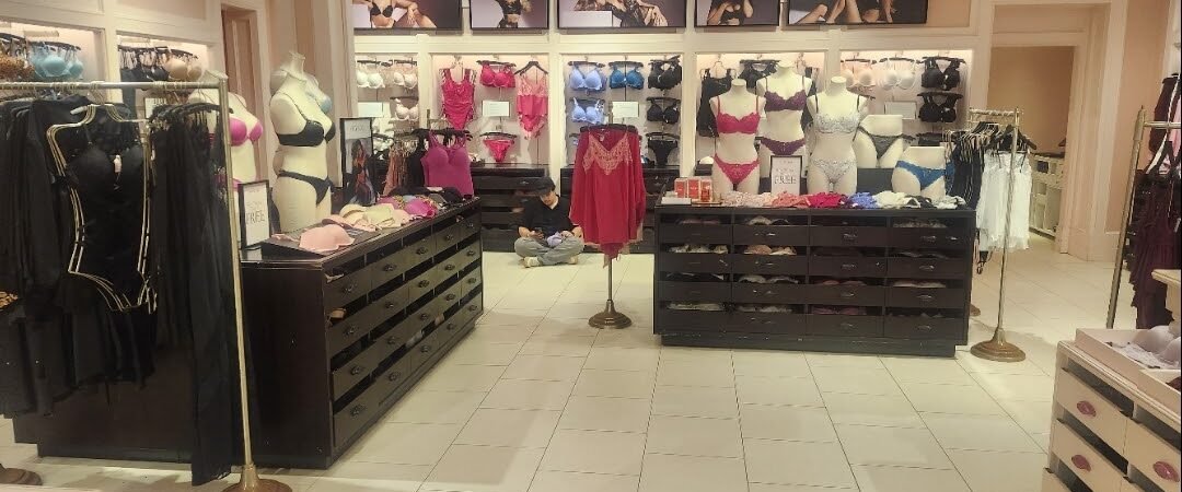 HOW DARE YOU BE BORED IN A GLORIOUS PLACE LIKE #VictoriaSecret! Shame on the mess!