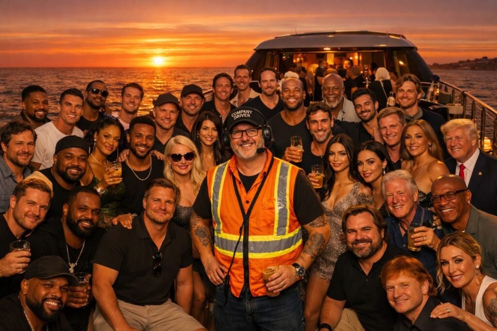 I get invited to all the Hollywood Parties now that I'm famous! Company Driver has made it!