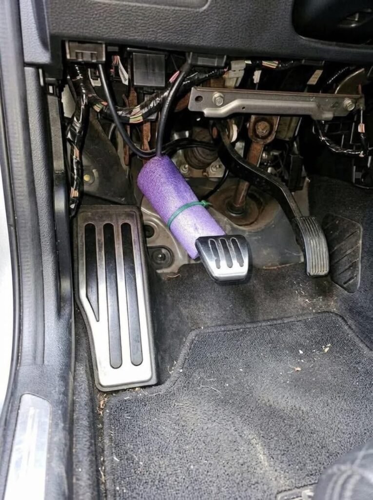 I have to drive this Semi Truck with a pool noodle wrapped around the clutch pedal… Why would someone do this?