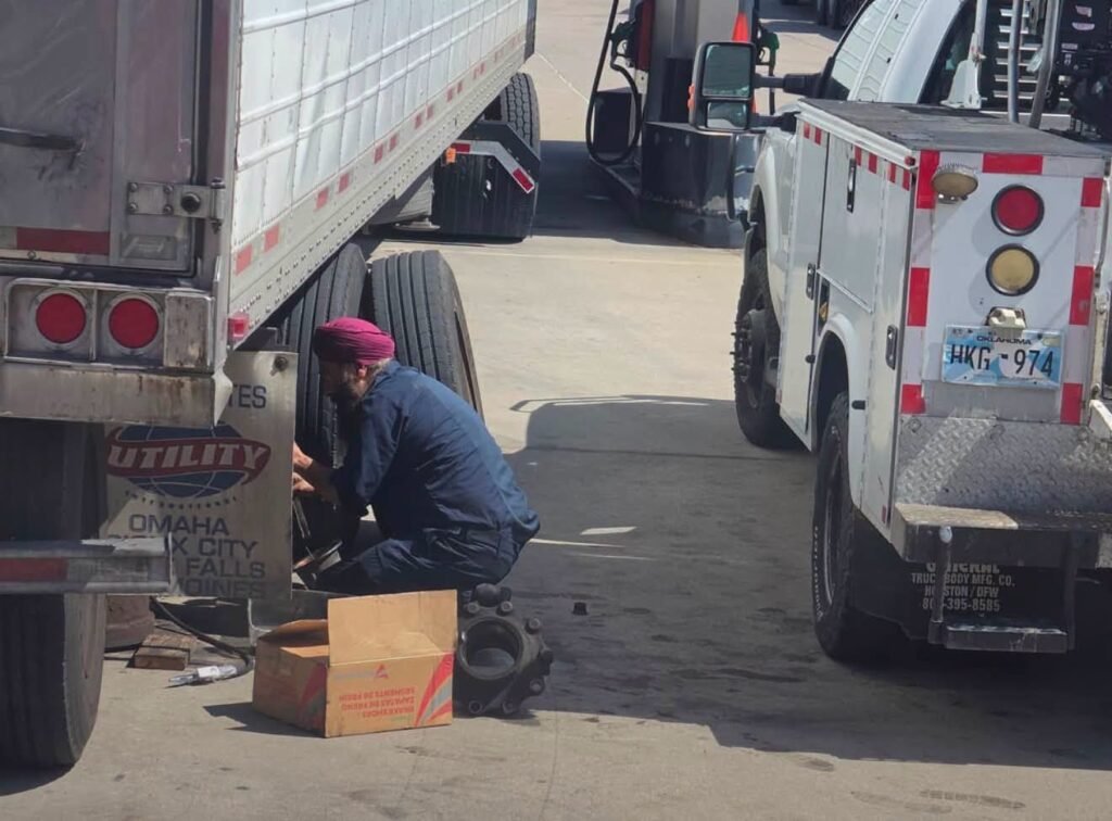 In the fuel lane.