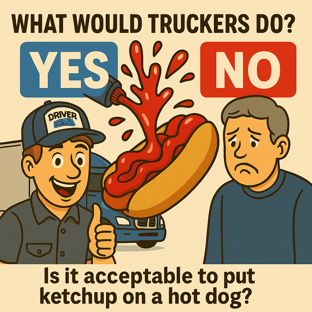 KETCHUP ON A HOT DOG? WHAT WOULD TRUCKERS DO? #WWTD