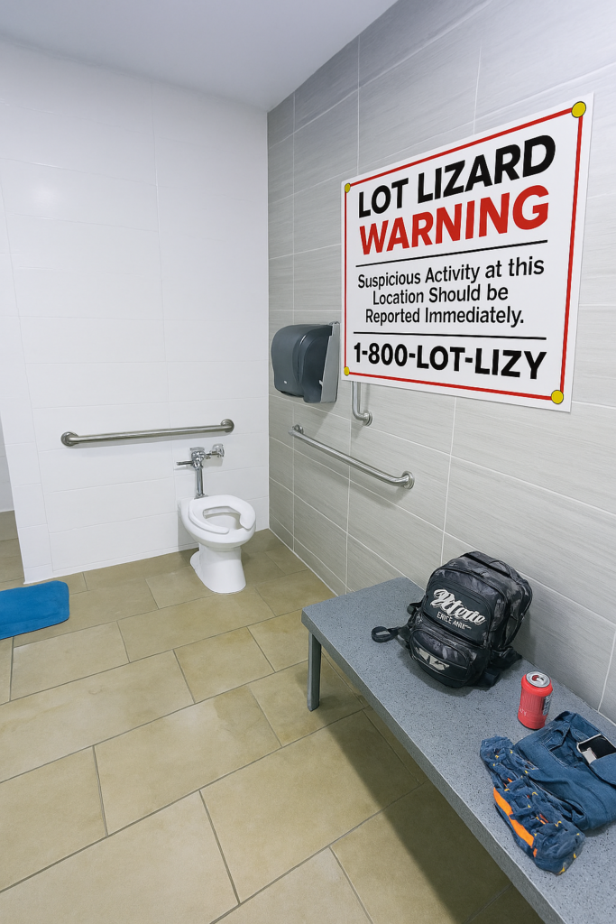 Loves TruckStop says NO MORE LOT LIZARDS!