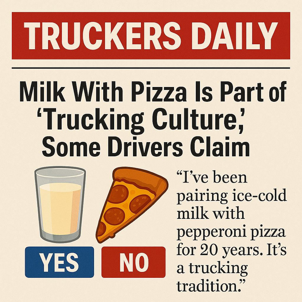 MILK AND PIZZA IS TRUCKER CULTURE! PROVE ME WRONG.