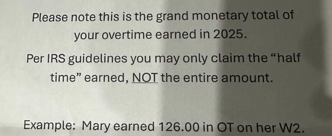 NO TAX ON OVERTIME….. EVEN FOR TRUCKERS?