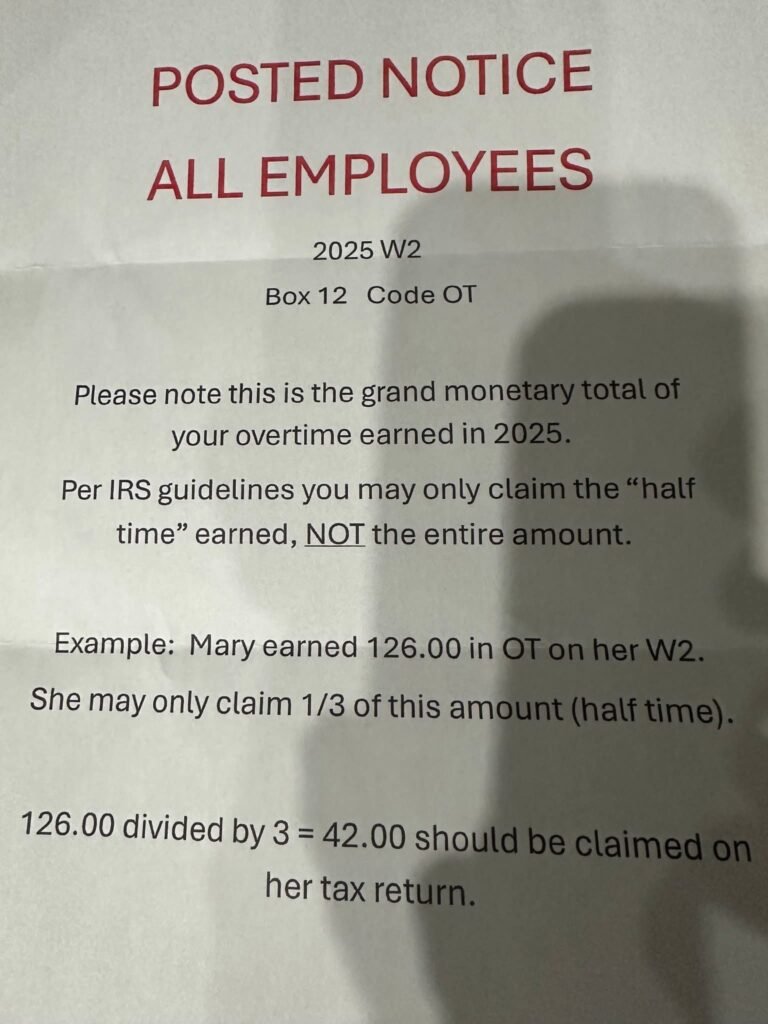 NO TAX ON OVERTIME..... EVEN FOR TRUCKERS?
