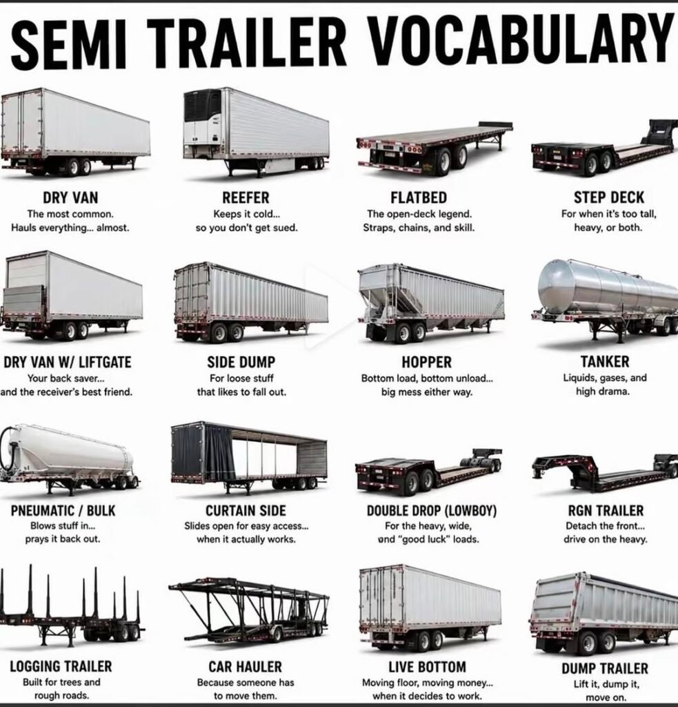 SEMI TRUCK VOCABULARY.