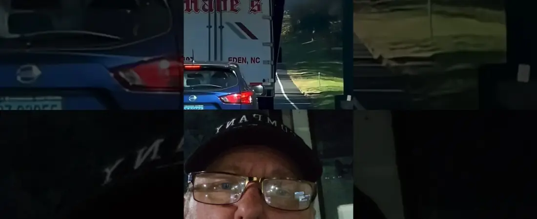 THIS GUY IS WAY TOO HAPPY TO WATCH A TRUCKER FAIL 😞