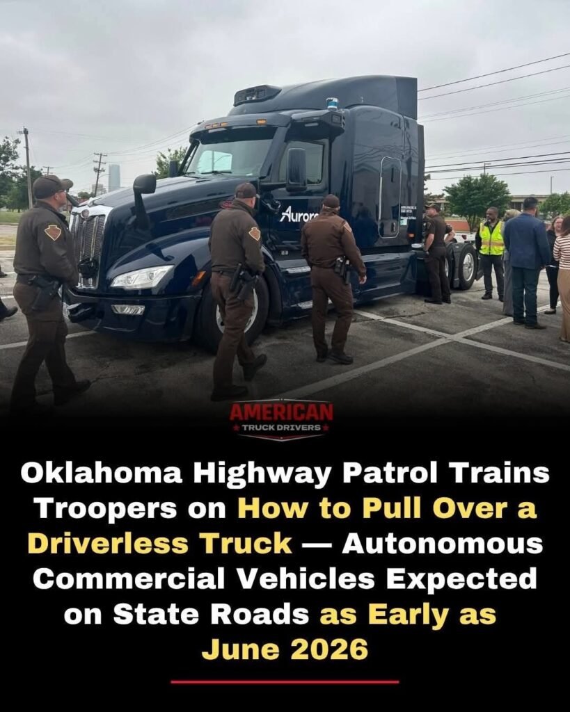 They are training to pull over driverless trucks?